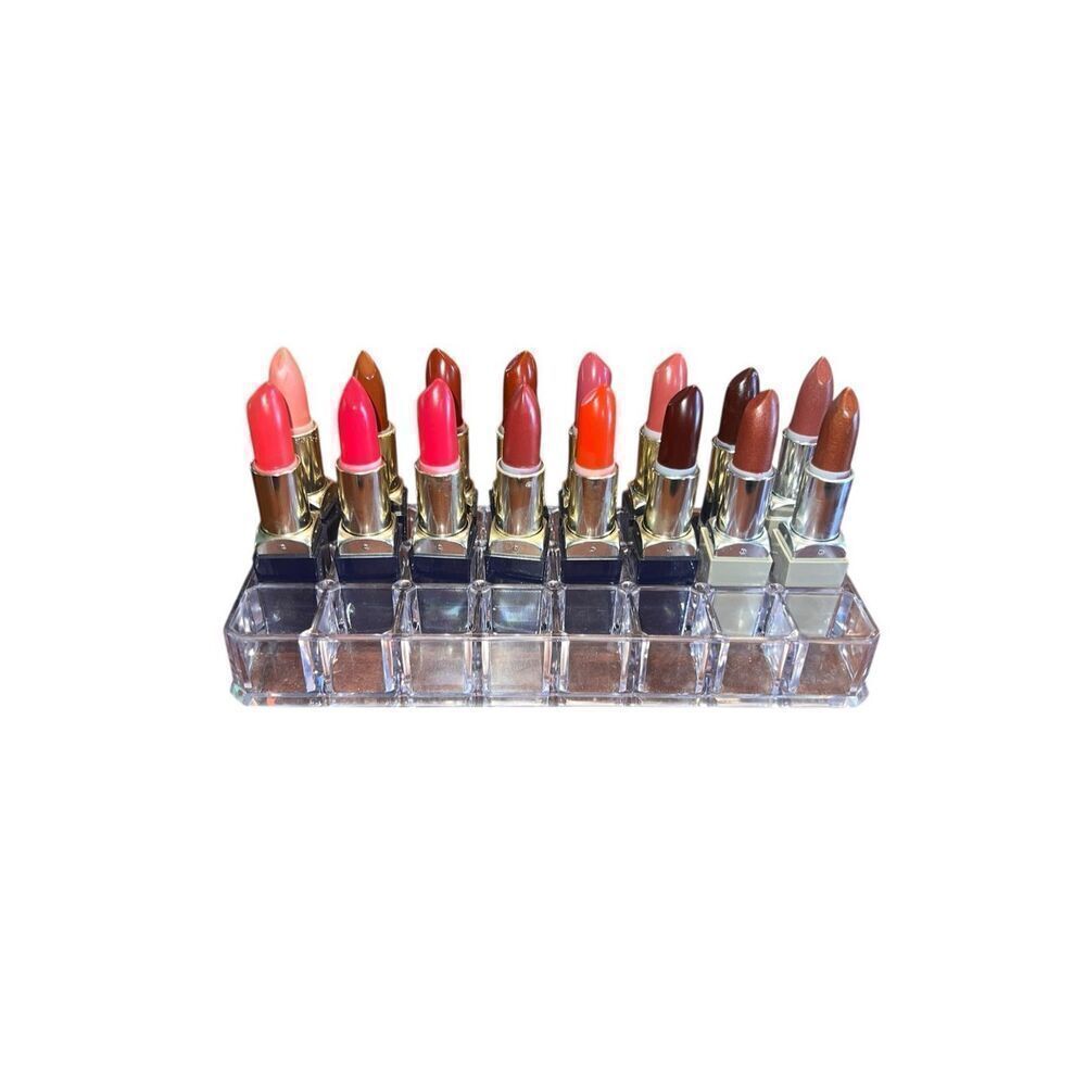 16 Avon Vintage Discontinued Full Size Lipsticks & acrylic lipstick holder